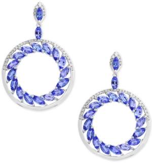 Effy Tanzanite Royale by Tanzanite (4-1/3 ct. t.w.) and Diamond (1/3 ct. t.w.) Drop Earrings in 14k White Gold