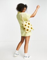Thumbnail for your product : Lola May short sleeve polo shirt dress in lemon