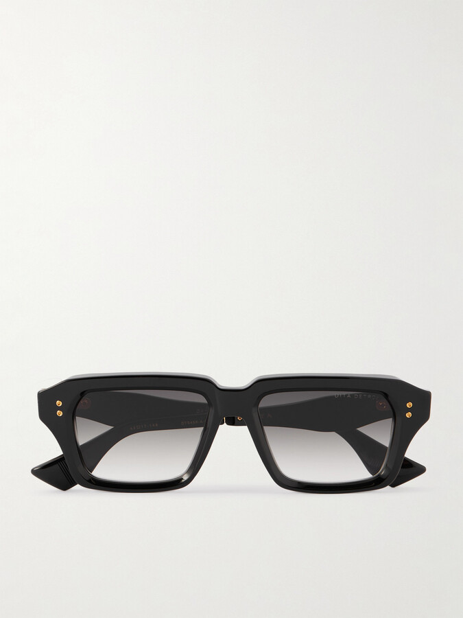 Dita Detron Square-Frame Titanium and Acetate Sunglasses