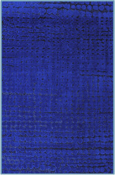 Brayden Studio Alodee Abstract Machine Woven Rectangle 3' x 5' Wool Area Rug in Dark Blue