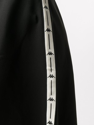 Kappa logo-tape A-line skirt