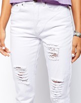 Thumbnail for your product : ASOS Liquor & Poker Mom Jeans With All Over Rips & Distressing Detail