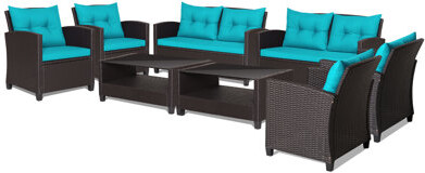 Lark Manor Northdale 8 Piece Sofa Seating Group with Cushions