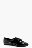 Thumbnail for your product : boohoo Faye Patent Lace Up Brogue