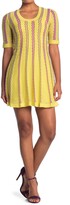 Thumbnail for your product : M Missoni Striped Elbow Sleeve Knit Dress