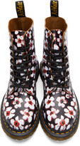 Thumbnail for your product : Dr. Martens Black & Red Floral 1460 Pascal Boots