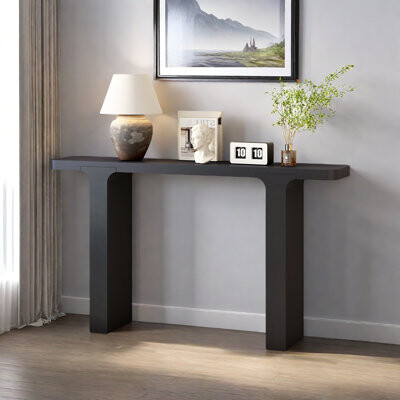 Millwood Pines Elegant Acacia Veneer Entryway TableSuitable For Entryway Hallway Living Room Foyer Corridor