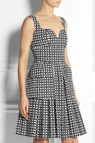 Thumbnail for your product : Alexander McQueen Bonded laser-cut cotton-poplin dress