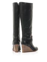 Thumbnail for your product : Maison Martin Margiela 7812 Maison Martin Margiela MM6 Knee-high wedge heel leather boots
