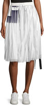 Thumbnail for your product : Public School Blaise Pleated Metallic Drawstring Skirt