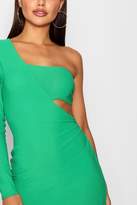 Thumbnail for your product : boohoo One Shoulder Cut Work Bodycon Dress