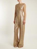 Thumbnail for your product : Azzaro Anja Sequin-embellished Jumpsuit - Gold
