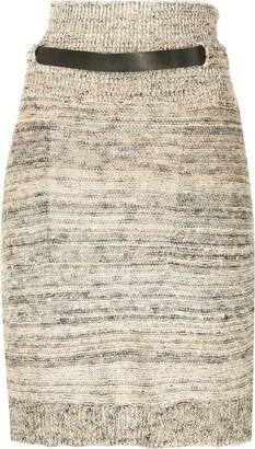 Pre-Owned Belted Knitted Skirt