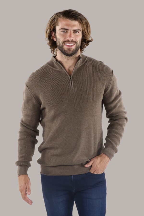 American Heritage Melange Mink Quarter Zip