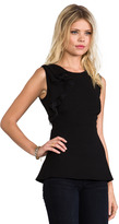 Thumbnail for your product : Halston Crepe Peplum Top