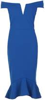 Thumbnail for your product : boohoo Off the Shoulder Frill Hem Midi Dress