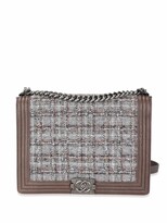 Thumbnail for your product : Chanel Pre Owned large tweed Boy Chanel shoulder bag