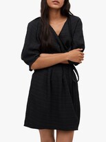 Thumbnail for your product : MANGO Puffed Sleeve Wrap Dress, Black
