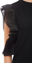 Thumbnail for your product : Co Pleated Ruffle-Side Top
