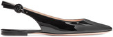 Thumbnail for your product : Gianvito Rossi Patent-leather Slingback Flats