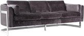 Thumbnail for your product : The Well Appointed House Milan Grey Velvet Sofa with Stainless Steel Base