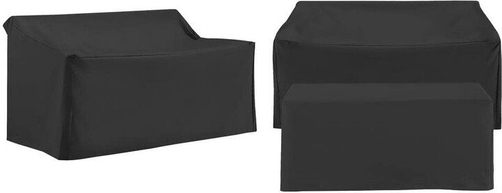 CROSLEY FURNITURE 3-Piece Black Outdoor Furniture Cover Set