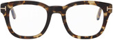 Thumbnail for your product : Tom Ford Tortoiseshell Blue Block Square Glasses