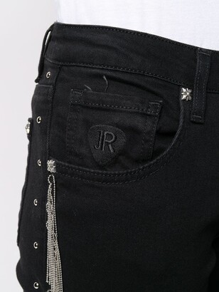John Richmond Brigitte stud-embellished flared jeans