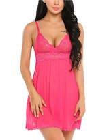 Thumbnail for your product : Avidlove Women Lingerie Lace Babydoll Halter Outfits Mini Teddy Black L