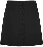 Thumbnail for your product : Chloé Scalloped Cady Mini Skirt - Black
