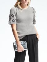 Thumbnail for your product : Banana Republic Embellished Elbow-Sleeve Top