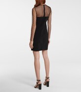 Thumbnail for your product : RED Valentino Cady with point d'esprit tulle minidress