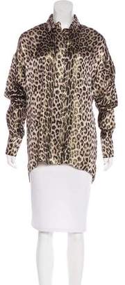 Alexandre Vauthier Silk Printed Top w/ Tags