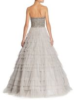 Thumbnail for your product : J. Mendel Strapless Tiered Gown