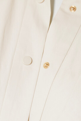 Bottega Veneta Coated Cotton-blend Shirt Dress - Beige