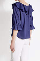 Thumbnail for your product : Paule Ka Cotton Blouse with Ruffles