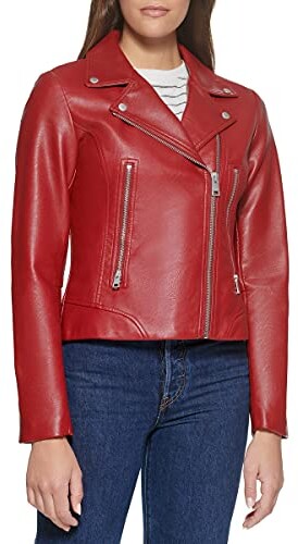 moto jacket red