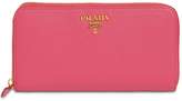 Thumbnail for your product : Prada Saffiano Leather Zip Around Wallet