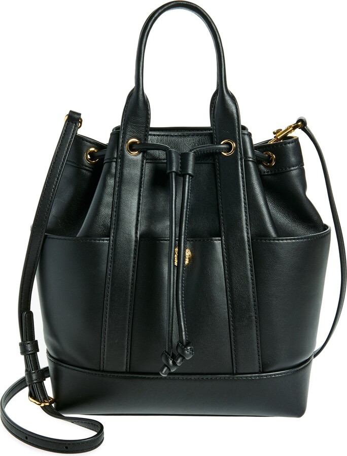 Veronica Beard Goody Leather Bucket Bag