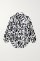 Thumbnail for your product : Faithfull The Brand Rylen Zebra-print Cotton-voile Shirt - Zebra print - medium