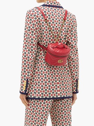 Gucci GG Marmont Mini Leather Backpack - Red