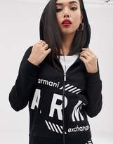Thumbnail for your product : Armani Exchange logo zip through hoodie