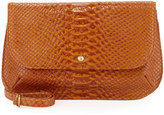 Thumbnail for your product : Hobo Brigida Snake-Print Leather Snap-Flap Crossbody, Amber Exotic
