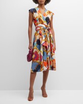 Thumbnail for your product : Marella Salerno1 Abstract-Print Cap-Sleeve Midi Dress