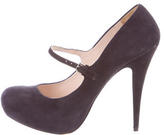 Thumbnail for your product : Miu Miu Suede Mary-Jane Pumps