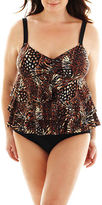Thumbnail for your product : Delta Burke Safari Tiered 1-Piece Swimsuit - Plus