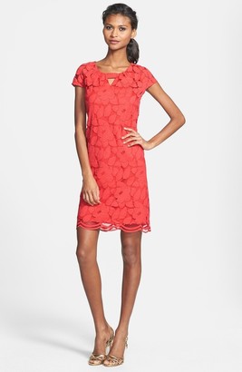 Taylor 5448M Floral Lace Cutout Dress