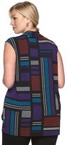 Thumbnail for your product : Dana Buchman Plus Size Knotted V-Neck Top