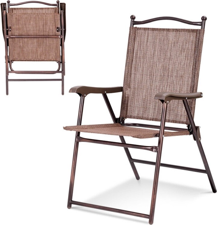 TONWIN Patio Folding Sling Back Camping Deck Chairs ShopStyle