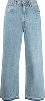 Thumbnail for your product : SLVRLAKE Grace cropped wide-leg jeans